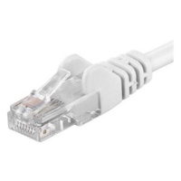 PremiumCord Patch kábel UTP RJ45-RJ45 CAT6 10m biely