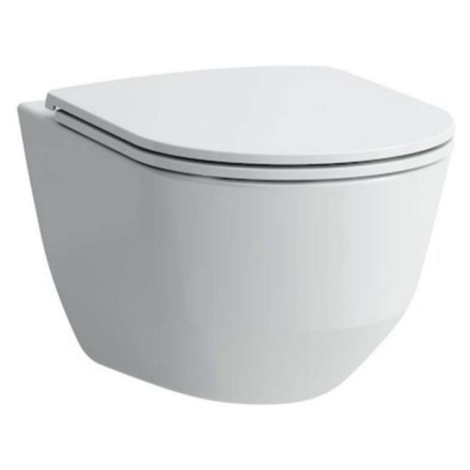 Laufen - Pro Závesné WC s WC doskou Slim, SlowClose, Rimless, biela H8669570000001