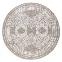 Kusový koberec Gemini 106031 Linen kruh z kolekce Elle – na ven i na doma - 140x140 (průměr) kru