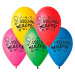 Balóniky nafukovacie 10 '' priemer 26cm Všetko najlepšie 10 ks