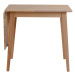 Prírodný sklápací dubový jedálenský stôl Rowico Mimi, 80 x 80 cm
