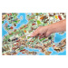 Woody Magnetická mapa EURÓPY a spoločenská hra, 3 v 1 , v angličtine