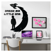 3D Samolepka do detskej izby - Dream big little one, Čierna