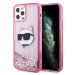 Kryt Karl Lagerfeld iPhone 12 6,1" pink hardcase Glitter Choupette Head (KLHCP12MLNCHCP)