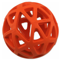 Hračka Dog Fantasy lopta dierovaná oranžová 7cm