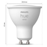 Philips Hue White LED reflektor GU10 4,2 W, sada 2 ks