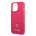 Plastové puzdro Guess na Apple iPhone 13 Pro GUHCP13LPS4MF Saffiano 4G Small Metal Logo ružové