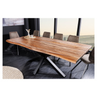 Estila Industriálny jedálenský stôl Steele Craft zo sheeshamového dreva s nožičkami v tvare hvie