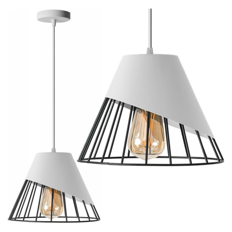 Toolight - závesná stropná zrkadlová lampa E27 60W APP228-1CP, čierna-biela, OSW-00888