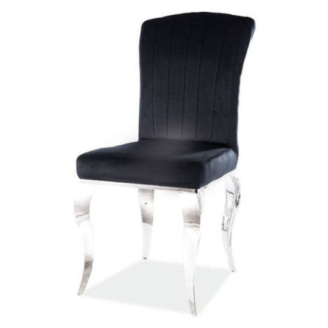 Sconto Jedálenská stolička PRANCI čierna/chróm Houseland