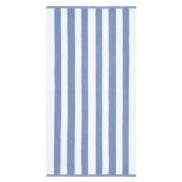 Biely/modrý bavlnený uterák 50x85 cm Stripe Jacquard – Bianca
