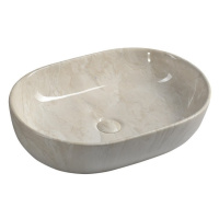 SAPHO - DALMA keramické umývadlo na dosku 59x42 cm, marfil 427