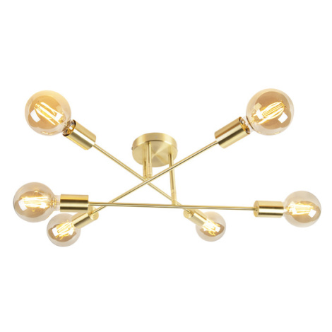 Smart Art Deco stropné svietidlo zlaté vrátane 6 WiFi G95 - Sydney QAZQA