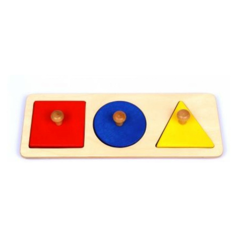 Montessori Puzzle vkladacie tvary 3 dieliky