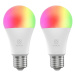 Smart LED žiarovka E27 10W RGB CCT WOOX R9074/2pack WiFi Tuya sada 2ks