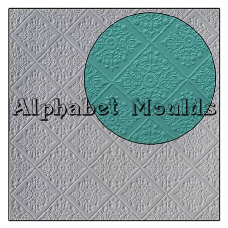 Štrukturálna podložka Diamond Mat 18 × 18 cm - Alphabet Moulds
