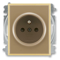 Zásuvka 2P+T/16A/250V clonky (PS) IP40 kávová/opál ladový Element (ABB)