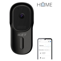 IGET HOME Doorbell DS1 Black - inteligentní bateriový videozvonek s FullHD přenosem obrazu