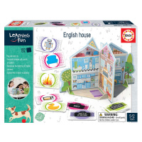 Náučná hra pre najmenších English House Educa Učíme sa výbavu rodinného domu v angličtine s obrá