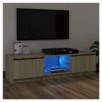 vidaXL TV skrinka s LED svetlami dub sonoma 120x30x35,5 cm