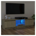 vidaXL TV skrinka s LED svetlami dub sonoma 120x30x35,5 cm