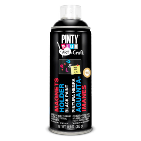 PINTY PLUS ART - Magnetická farba v spreji čierna 400 ml