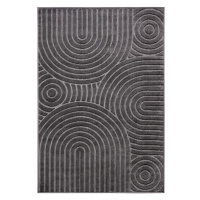 Antracitovosivý koberec 200x285 cm Iconic Wave – Hanse Home