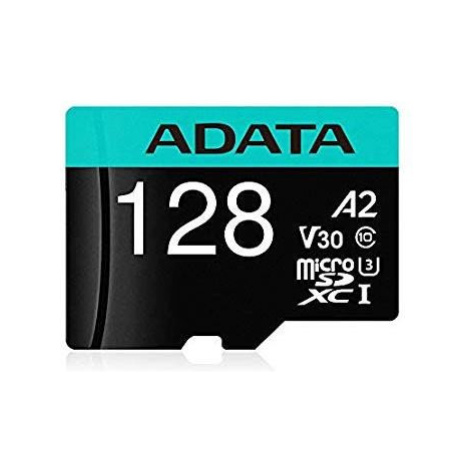 ADATA MicroSDXC karta 128GB Premier Pro UHS-I V30S (R: 100/W: 80 MB/s) + SD adaptér