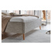 Béžová čalúnená dvojlôžková posteľ s úložným priestorom s roštom 160x200 cm Riva – Meise Möbel