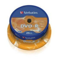 VERBATIM DVD-R(25-balenie)Vreteno/bežný maloobchod/16x/4.7GB