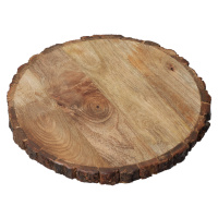 Podložka z mangového dreva s kôrou - 30 cm