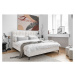 Krémovobiela čalúnená dvojlôžková posteľ s roštom 140x200 cm Eve – Miuform