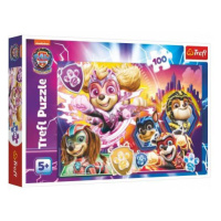 Puzzle Zoznámte sa s mocnými šteňatami Paw Patrol/Tlapková patrola 100 dielikov 41x27,5 cm v kra