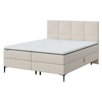 Béžová boxspring posteľ s úložným priestorom 160x200 cm Bufo – MESONICA