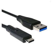 Kabel C-TECH USB 3.0 AM na Type-C kabel (AM/CM), 1m, čierny