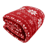 Vianočná deka NORDICO 150 x 200 cm červená