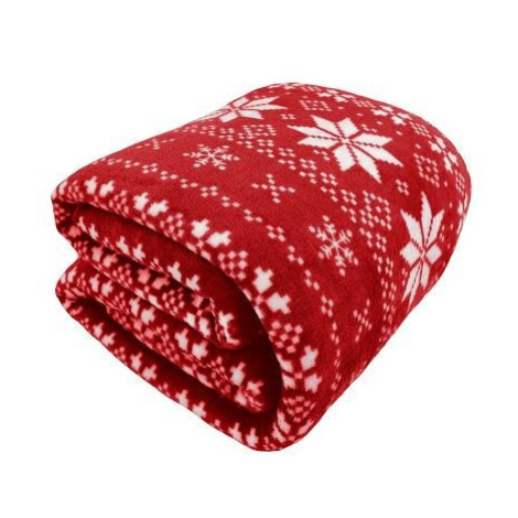 Vianočná deka NORDICO 150 x 200 cm červená