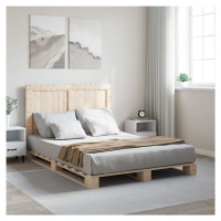 vidaXL Posteľný rám s čelom 140x200 cm borovicový masív
