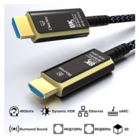 PremiumCord Ultra High Speed HDMI 2.1 optický fiber kábel 8K @ 60Hz, 30m pozlátené