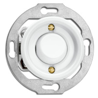 Okrúhly retro vypínač (7) biely porcelán (THPG)
