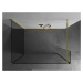 MEXEN/S - Kioto Sprchová zástena WALK-IN 130 x 85 x 30 cm, transparent, zlatá 800-130-085-221-50