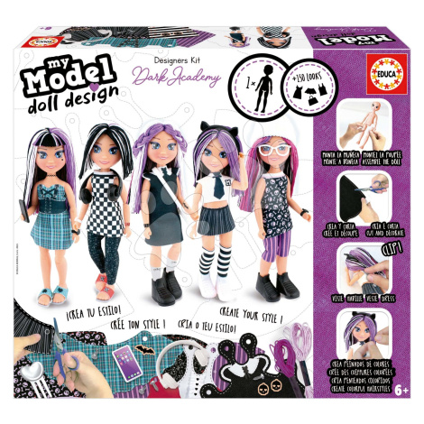 Kreatívne tvorenie My Model Doll Design Dark Academy Educa Vyrob si vlastné gotické bábiky 5 mod