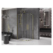 MEXEN/S - Velar Duo štvorcový sprchovací kút 100 x 90, transparent, zlatá 871-100-090-02-50