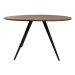 Okrúhly jedálenský stôl v čiernej a tmavohnedej farbe s doskou z akácie ø 120 cm Turi – Light & 