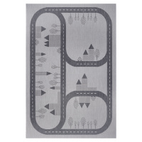 Dětský kusový koberec Mujkoberec Original Flatweave Kids Rugs 104878 Grey - 200x290 cm Mujkobere