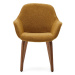 Jedálenská stolička v horčicovej farbe v súprave 4 ks Aleli – Kave Home