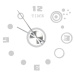 3D Nalepovacie hodiny DIY Clock Circle q70I, 80cm