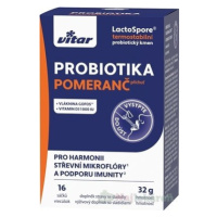 VITAR PROBIOTIKA + vláknina + vitamíny C a D3 prášok vo vrecúškach pomarančová príchuť 16 ks