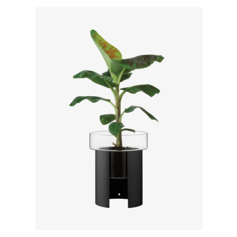 Terrazza kvetináč, v. 45 cm, Ø37 cm, číra/čierna - LSA international