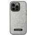 Karl Lagerfeld Glitter Kryt pre iPhone 14 Pro, Strieborný